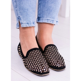 Lu Boo Ballerine traforate nere Lordsy Brads Carmar nero 1