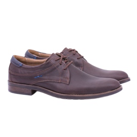 KOMODO Scarpe da uomo formali in pelle, marrone Santiago 1