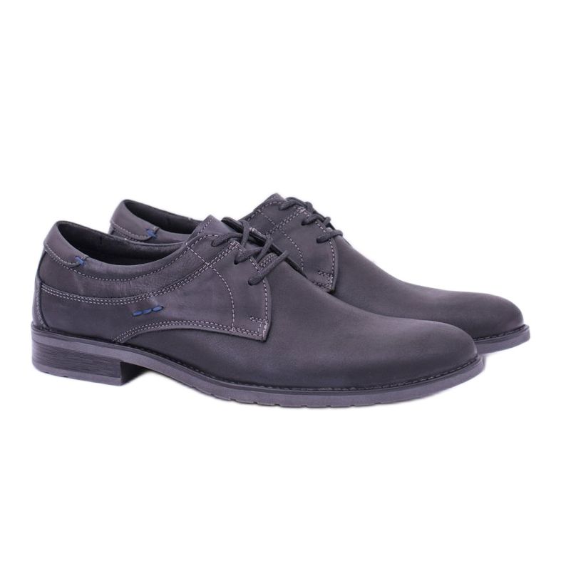 KOMODO Eleganti scarpe Santiago in pelle nera da uomo nero 1