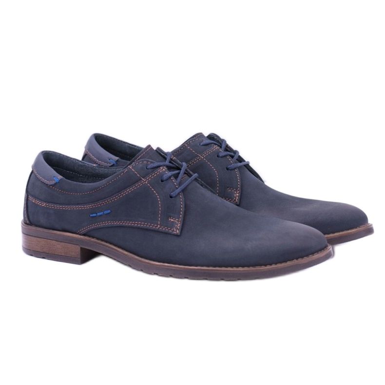 KOMODO Scarpe Eleganti da Uomo in Pelle Santiago Blu Navy 1