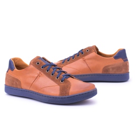 Neex Scarpe casual da uomo in pelle marrone Ender 1