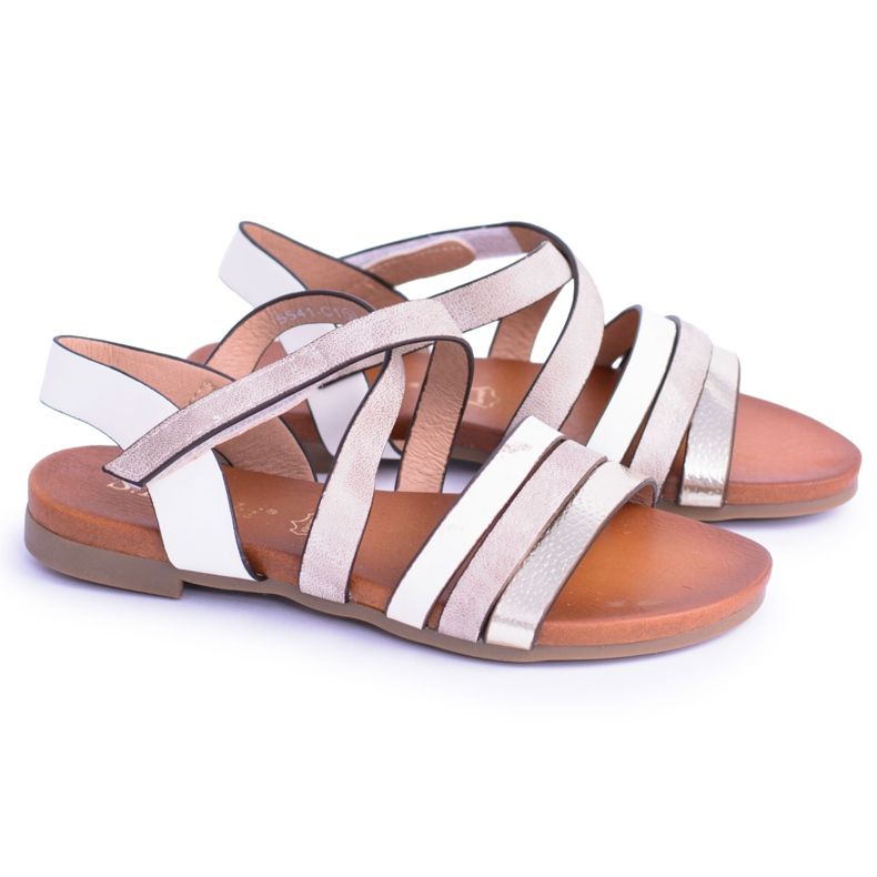 S.Barski Sandali Bianchi Per Bambini Con Velcro LittleReneto bianca 1