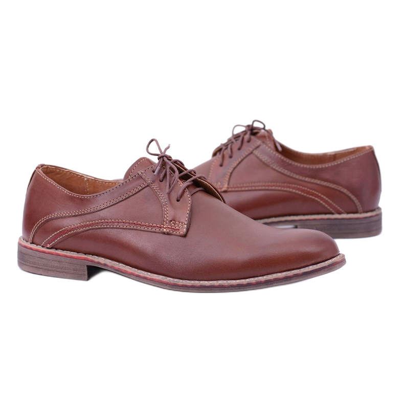 Lema Scarpe brogues in pelle da uomo formali marroni Rick marrone 1