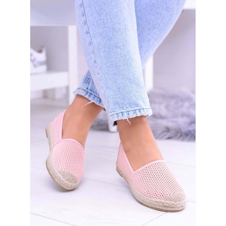 Espadrillas rosa traforate da donna Asumi 1