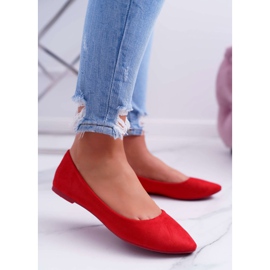 PS1 Ballerine da donna rosse in camoscio Bueno rosso 1