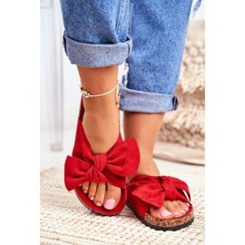 PS1 Pantofole rosse da donna sul fiocco di sughero Wendy rosso 1