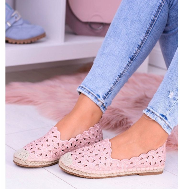 Lu Boo Ballerine Donna Espadrillas Rosa Fiori Macarena 2