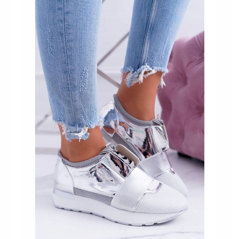 Lu Boo Scarpe Sportive Argento Donna Madoni grigio 2