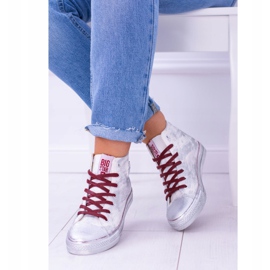 Big Star High White Silver Plated Sneakers BB274016 bianco 1