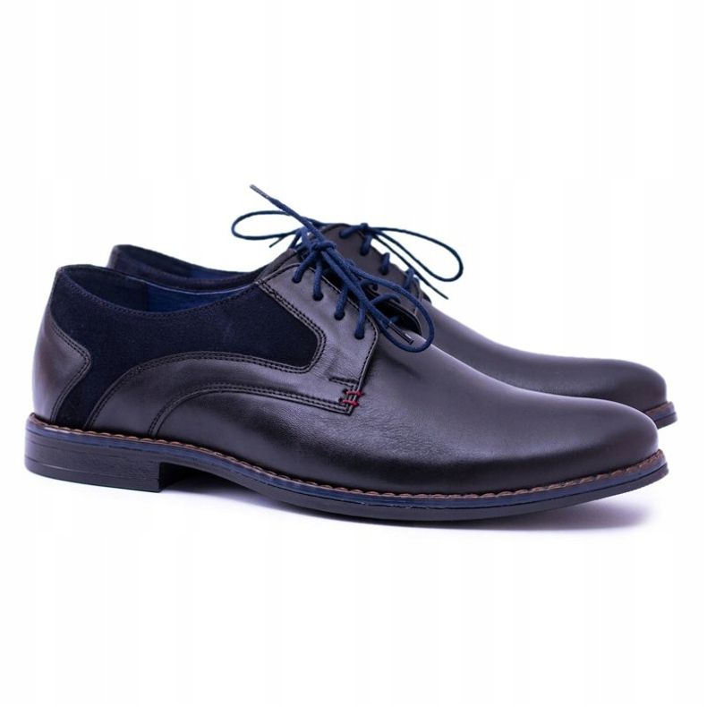 Scarpe Zinedine da uomo in pelle nera Nikopol nero 1
