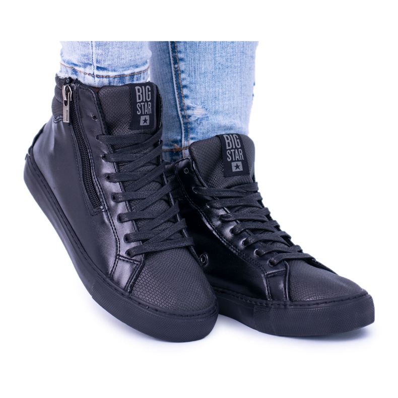 Sneakers alte nere da donna Big Star BB274728 nero 1