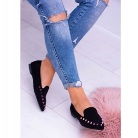 Lu Boo Black Lords Iridescent Jets Suede Spike nero 2