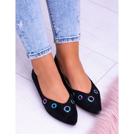 Lu Boo Ballerina Nera In Spitz Benzina Occhielli Octavia nero 2