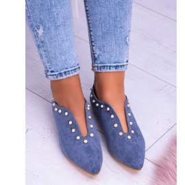 Lu Boo Scarpe blu con ritagli Merseo Beads 2