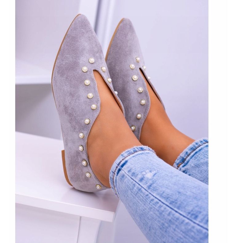 Lu Boo Scarpe Grigie Con Ritagli Perline Merseo grigio 1