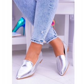 Mocassini Donna Argento Specchiati Lu Boo Mireldo grigio 1