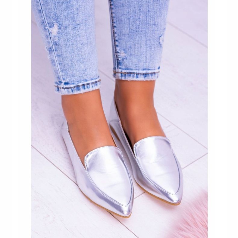 Mocassini Donna Argento Specchiati Lu Boo Mireldo grigio 2