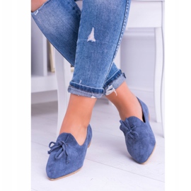 Lu Boo Ballerine Blu Navy In Pelle Scamosciata Lordsy Spitz Feliciano 2
