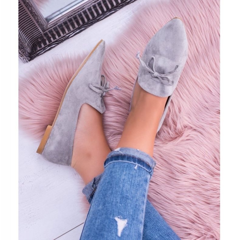 Lu Boo Ballerine Grigie In Lords Spitz Suede Feliciano grigio 1