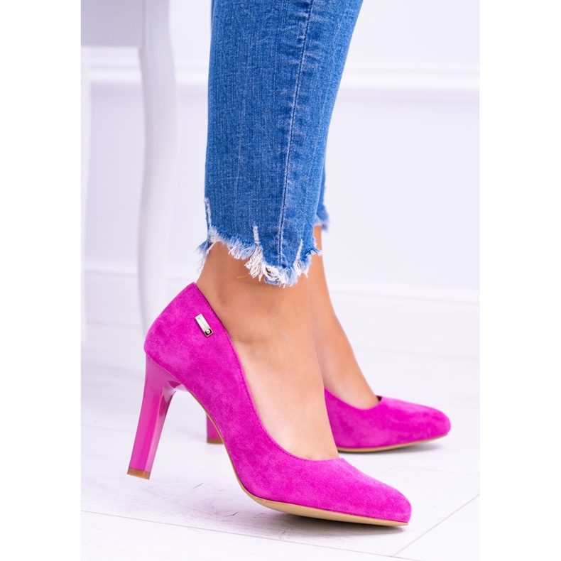 Décolleté Con Tacco Donna Camoscio Fucsia Sergio Leone Campbell rosa 1