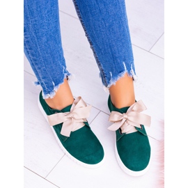 Butmil Sneakers Loop da donna in pelle verde 2