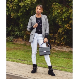 Lu Boo Stivali Donna Neri Cerniera Paillettes Rafell nero 1