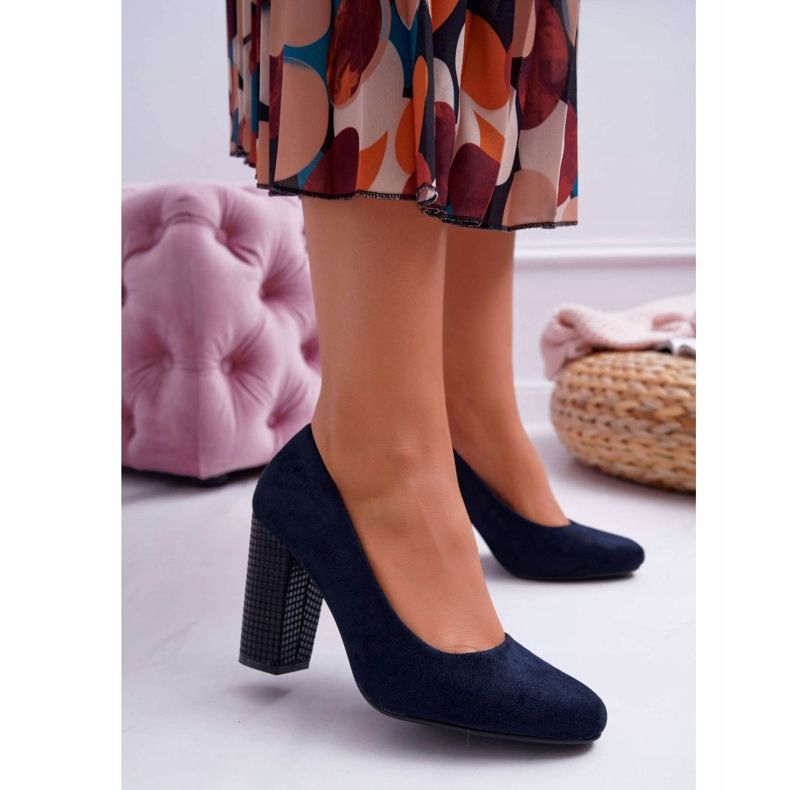 Décolleté Donna Sergio Leone PB200 Scamosciato Blu Navy Selva 1