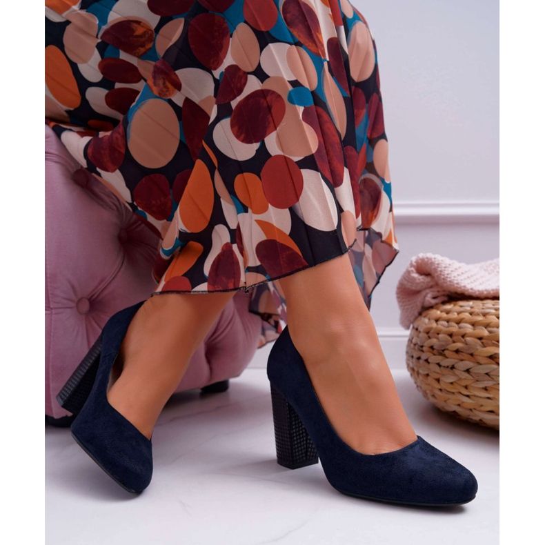 Décolleté Donna Sergio Leone PB200 Scamosciato Blu Navy Selva 2