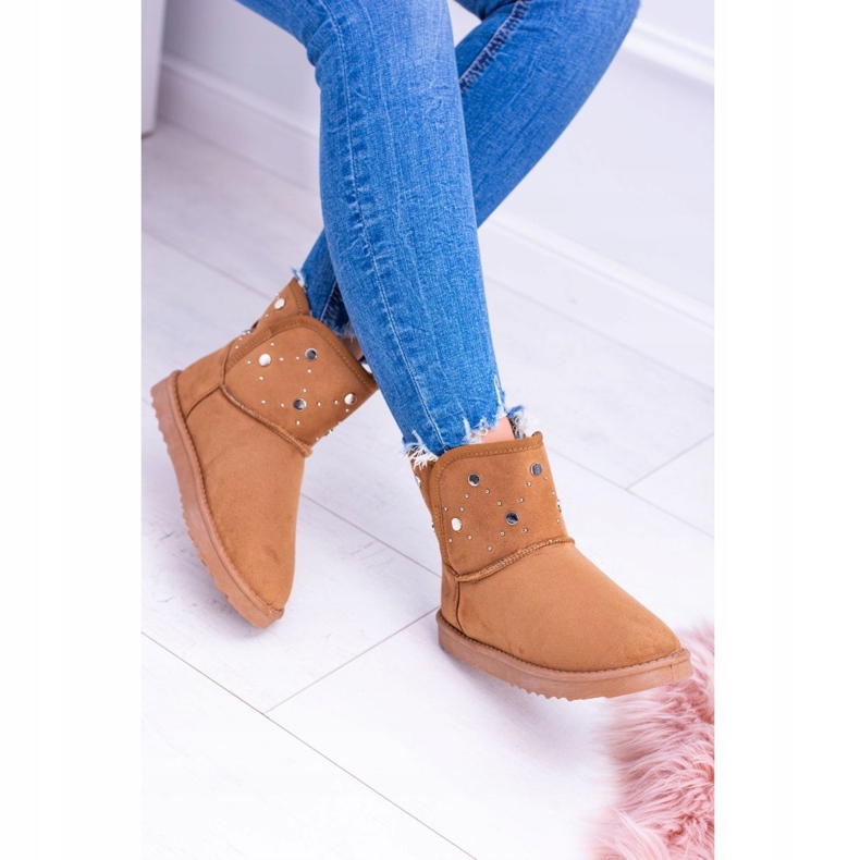BUGO Stivali da neve caldi da donna Suede Camel Biggy marrone 1