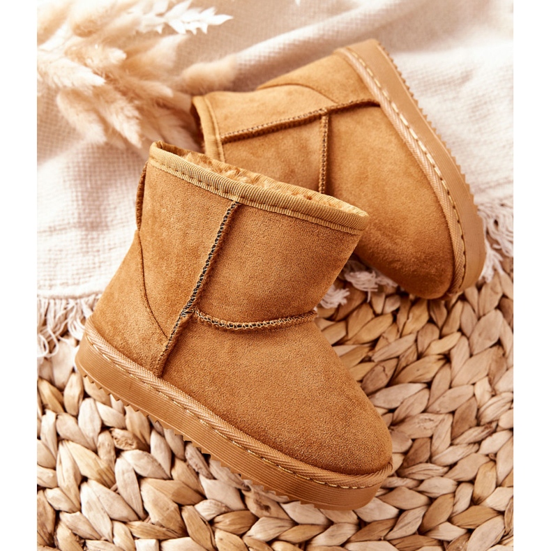 FRROCK Caldi stivali da neve da bambino per bambini Khaki Gooby giallo 1