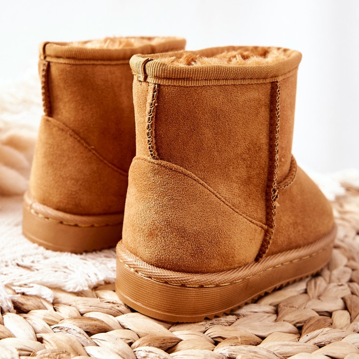 FRROCK Caldi stivali da neve da bambino per bambini Khaki Gooby giallo 2