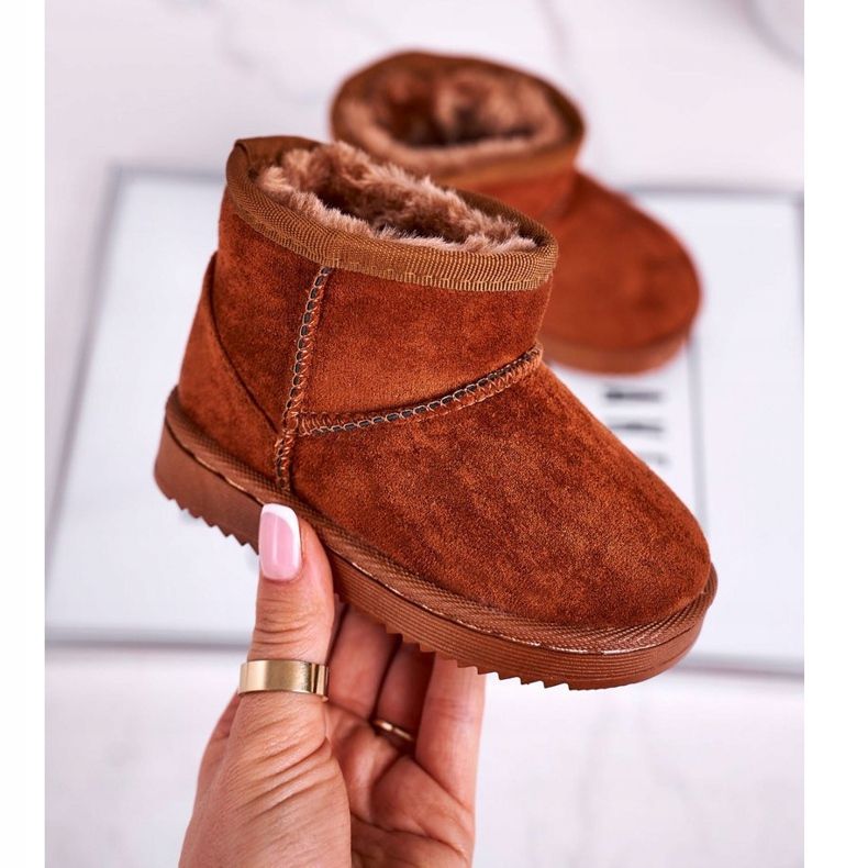 FRROCK Caldi stivali da neve da bambino per bambini Khaki Gooby marrone 2
