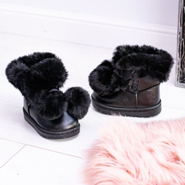 FRROCK Stivali da neve per bambini riscaldati neri per bambini Roofy nero 2