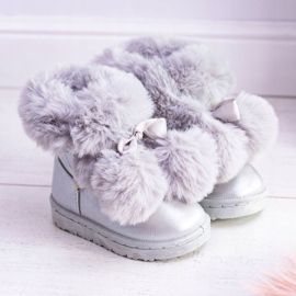 FRROCK Szare Warmed Stivali da neve per bambini e ragazzi Roofy grigio 1