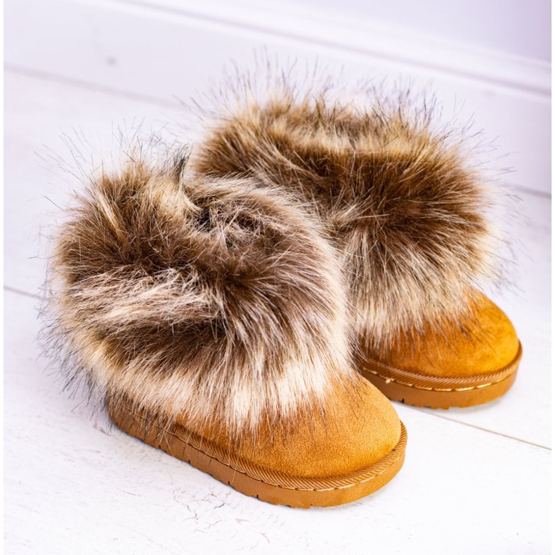 FRROCK Stivali Da Neve Per Bambini Con Pelliccia Camel Small Fox marrone 2