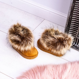 FRROCK Stivali Da Neve Per Bambini Con Pelliccia Camel Small Fox marrone 1