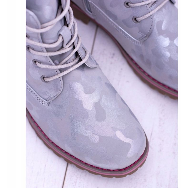 EVE Stivali da bambino caldi grigi per bambini Trappers MoroStyle grigio 1