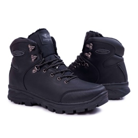 Ax Boxing Scarpe da trekking uomo nere Hear con pelliccia nero 1
