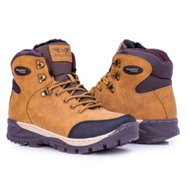 Ax Boxing Calde scarpe da trekking da uomo Camel Hear con pelliccia marrone 1