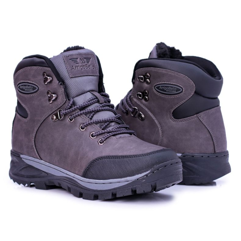 Ax Boxing Scarpe da trekking da uomo Hear Warm with Fur grigio 1