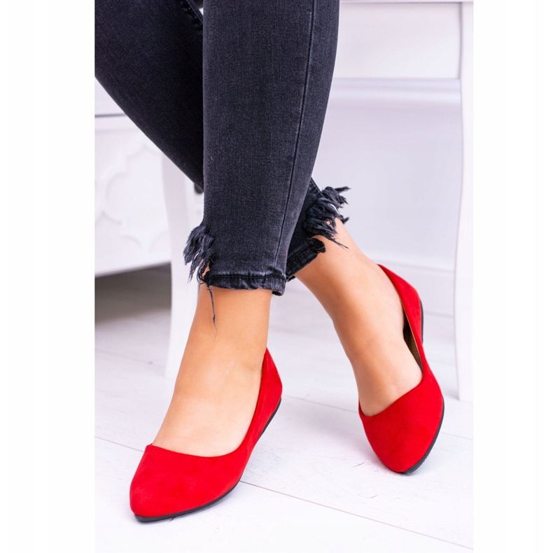 PS1 Ballerine Donna Rosse Scamosciate Dermeno rosso 1