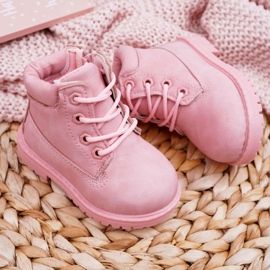 FRROCK Stivali Trappers per bambini Rosa cipria Dexter 1