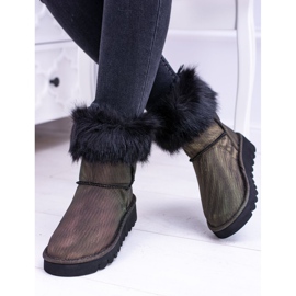 Moow Stivali Alti Da Neve Da Donna Con Pelliccia Fourrure multicolore giallo 1