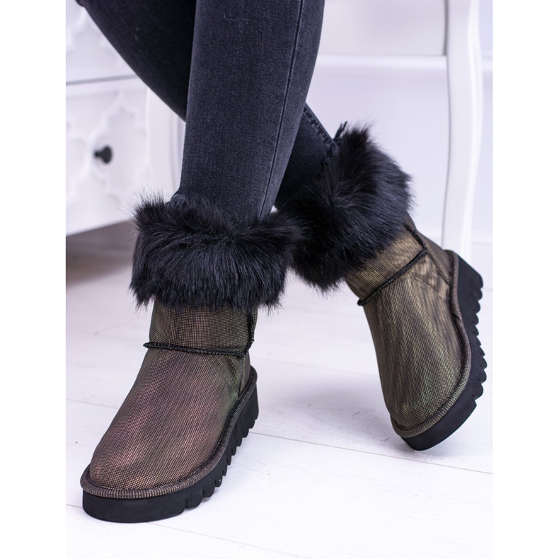 Moow Stivali Alti Da Neve Da Donna Con Pelliccia Fourrure multicolore giallo 1