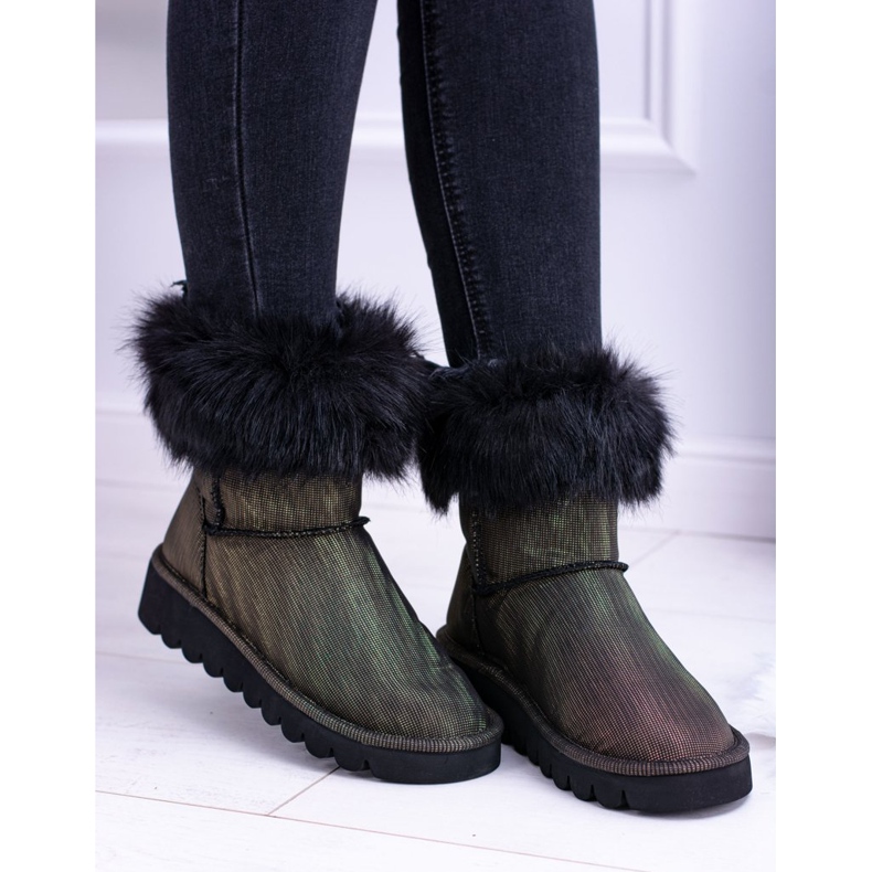 Moow Stivali Alti Da Neve Da Donna Con Pelliccia Fourrure multicolore giallo 2