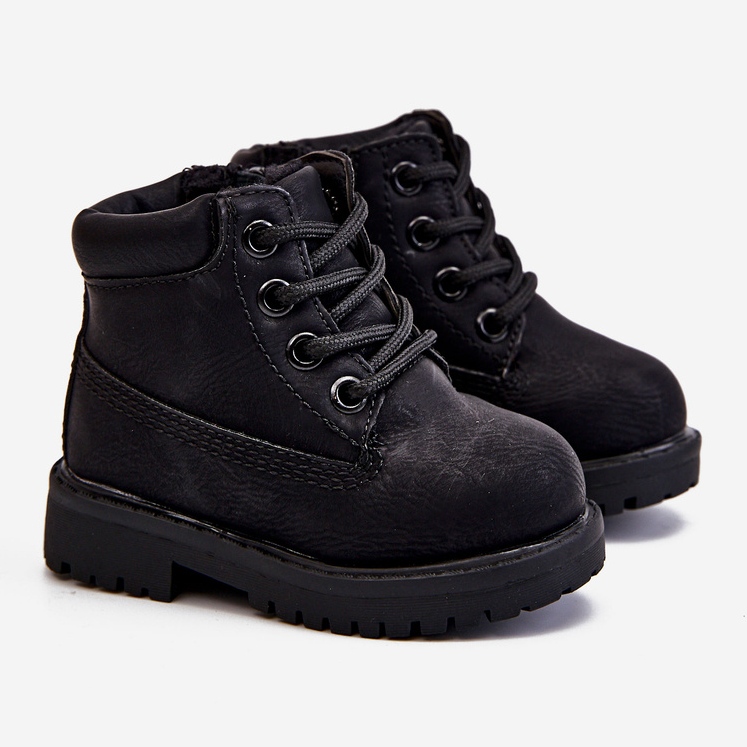 FRROCK Stivali Trappers riscaldati neri per bambini Dexter nero nero 1