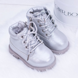 FRROCK Stivali Dexter Trappers isolati argento per bambini 2