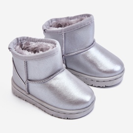 FRROCK Caldi stivali da neve argento per bambini Scooby grigio 2