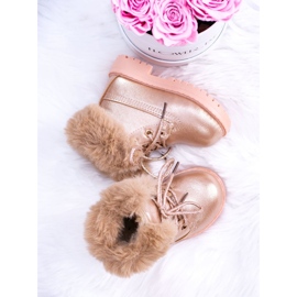 Stivali Caldi Bambini Trappers Oro Rosa Phobos 1