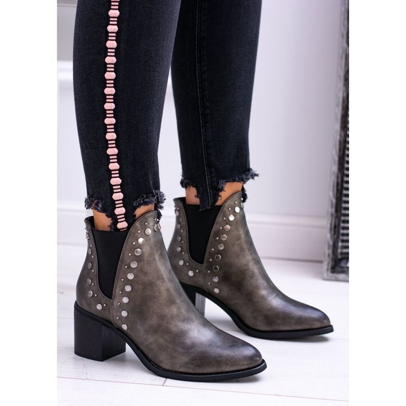 FRERY Stivaletti da donna Stivaletti Jodhpur Rivets Savage grigio 2
